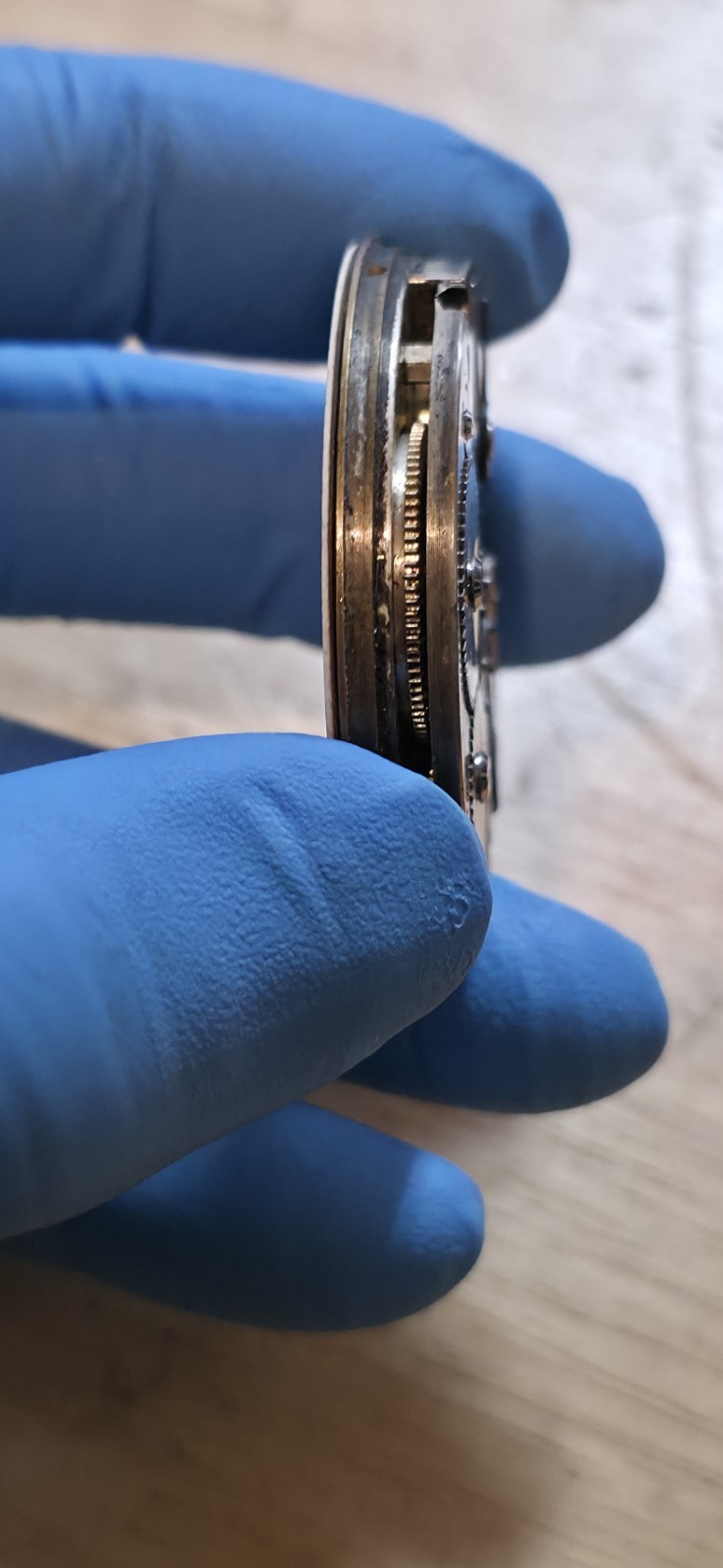 Antique Swiss Unsigned Pocket Watch Movement 40.5mm Jeweled Runs Restore
