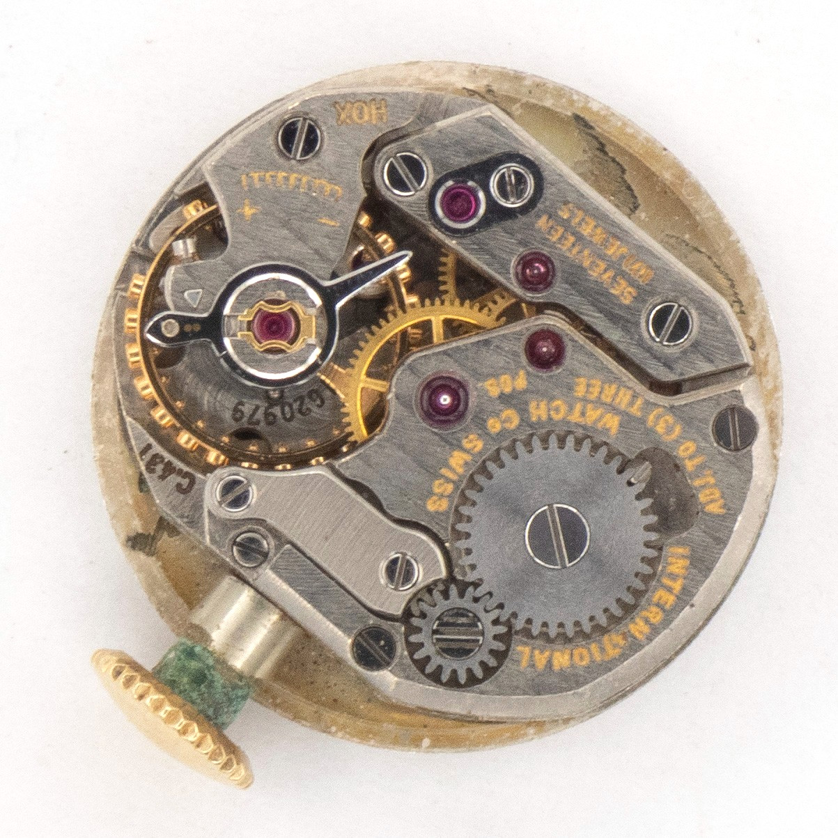 Vintage International Watch Co. IWC Cal. 431 17-Jewel Wristwatch Movement, Runs