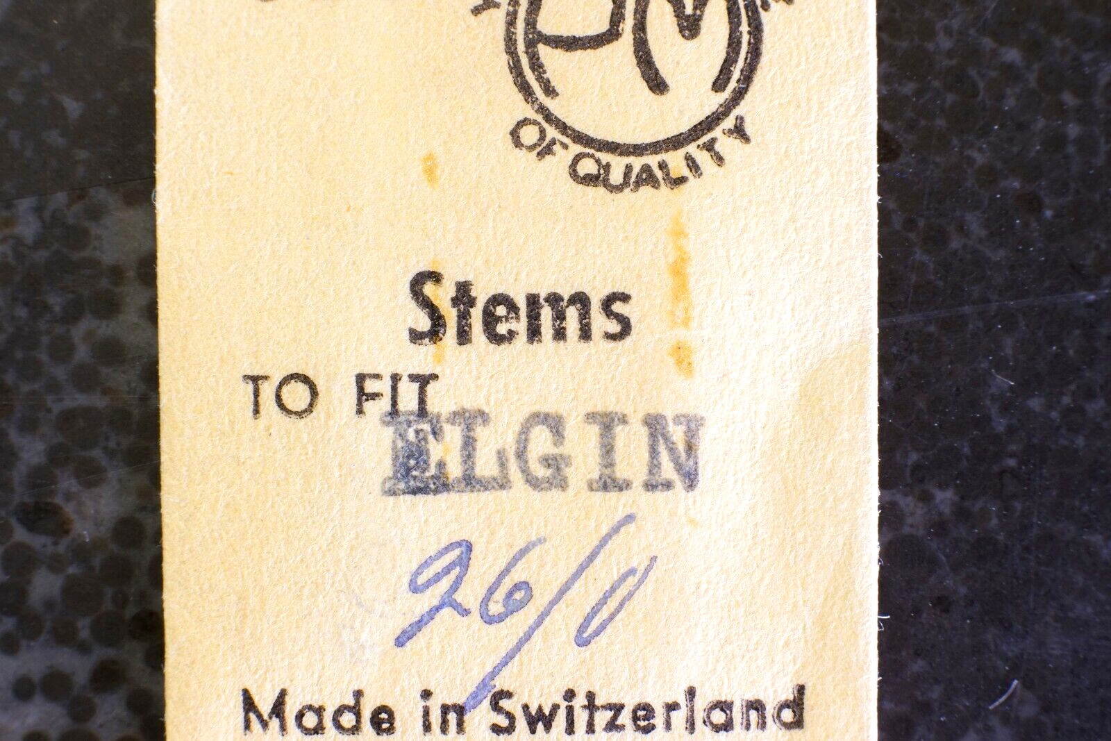 ELGIN Watch Stem 26/0 Women’s Wristwatch Set Stem 1 STEM
