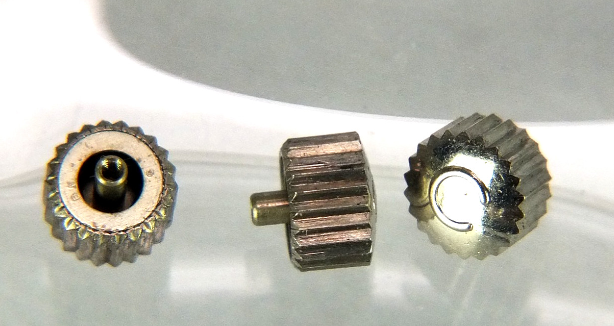 Lot of 3 signed Bulova CARAVELLE Long Tube/WATER RESISTANT 5mm Crowns *NOS*