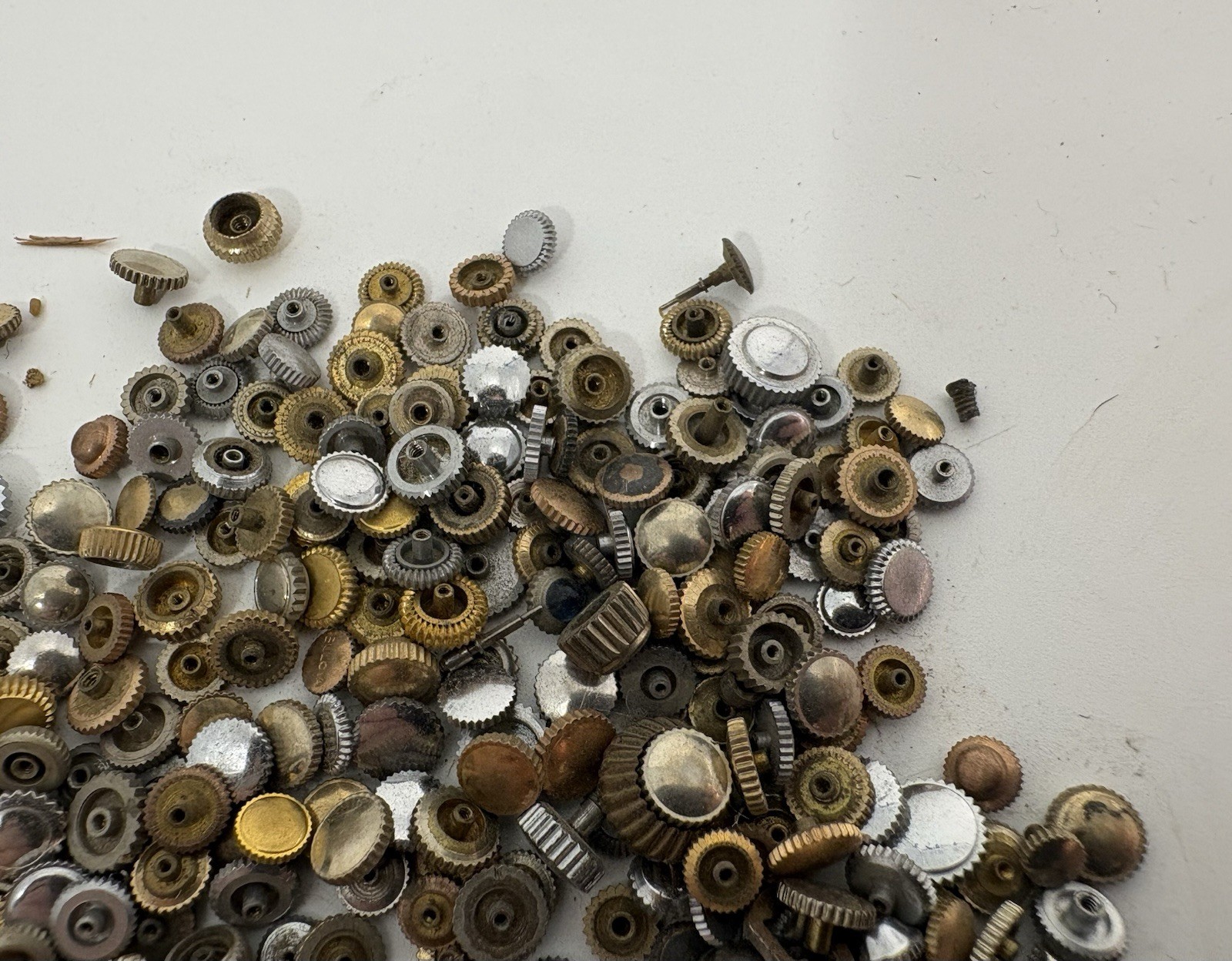 Huge Watchmaker’s Lot Of Assorted Wrist and Pocket Watch Replacement Crowns