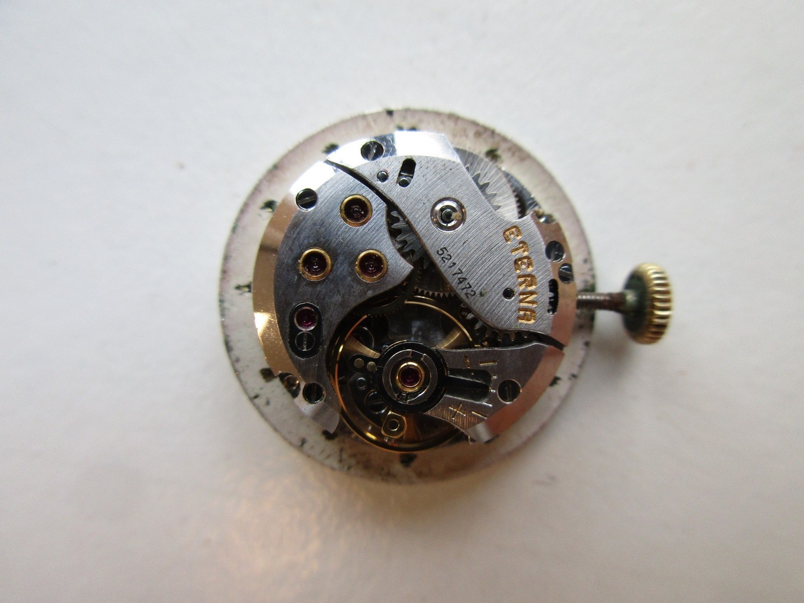 Eterna cal. 1418U Swiss vintage watch movement – running
