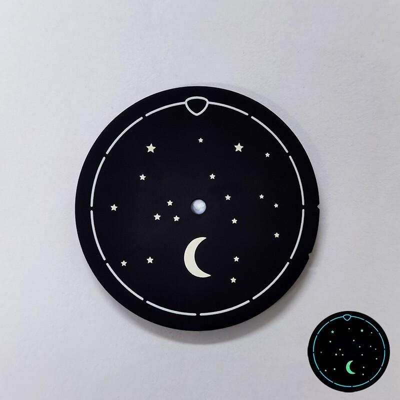 DS Romantic Stars and Moons Companion Blue Lume Matte Black NH35 NH38 S Mod 007