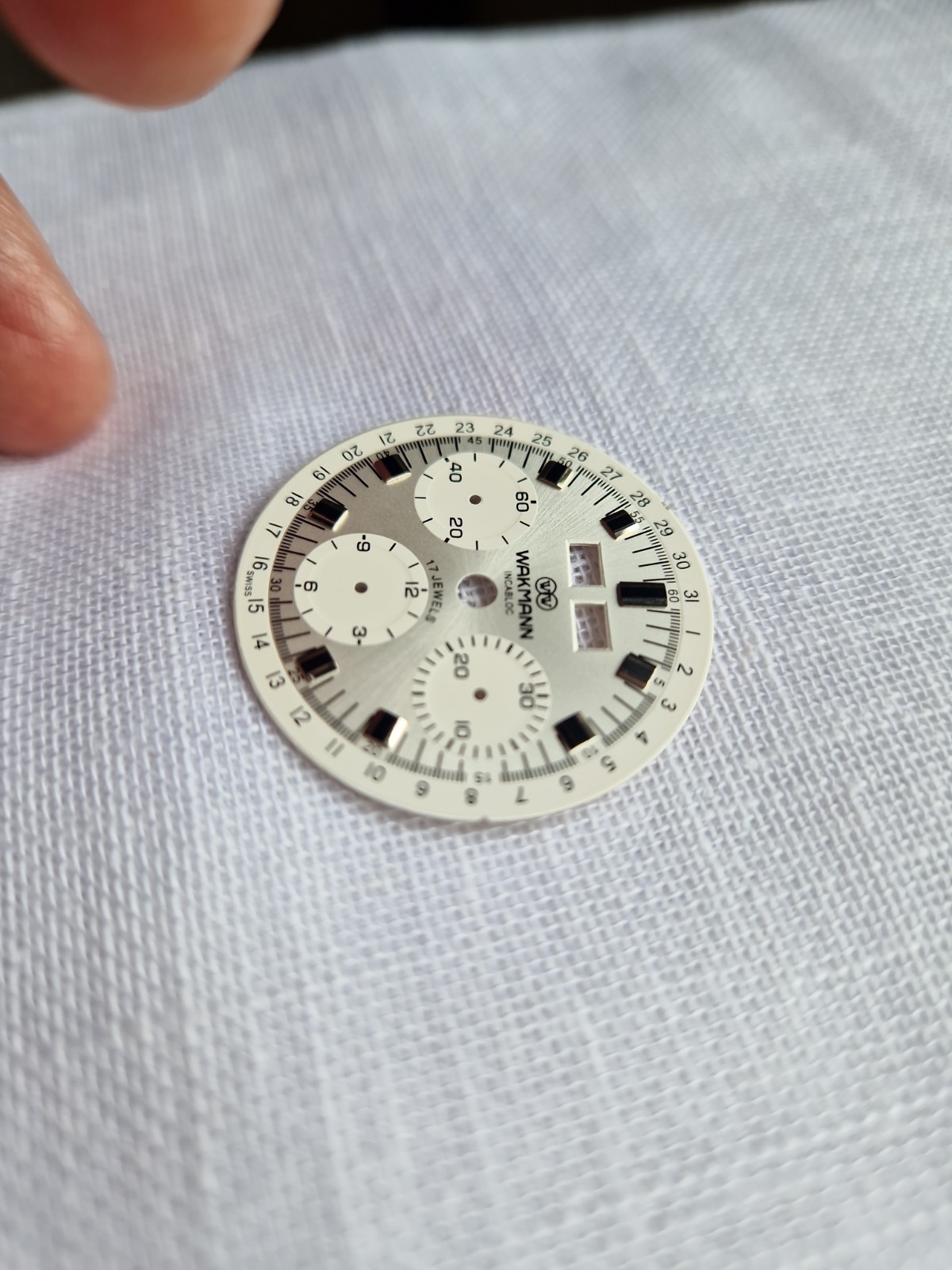 Wakmann Valjoux 72c/723 chronograph dial. Stunning in beautiful condition.