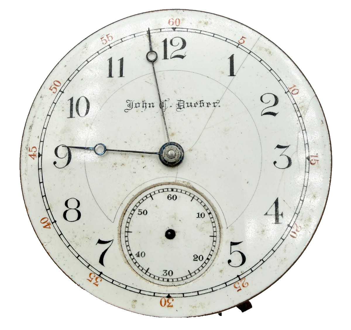 Antique 1890 18s 15j Hampden John C. Dueber Pocket Watch Movement Railroad