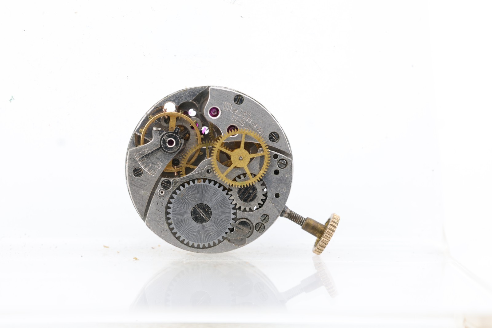 WALTHAM PREMIER S00765 WRIST WATCH MOVEMENT, GOOD BALANCE, FOR REPAIR (JA)