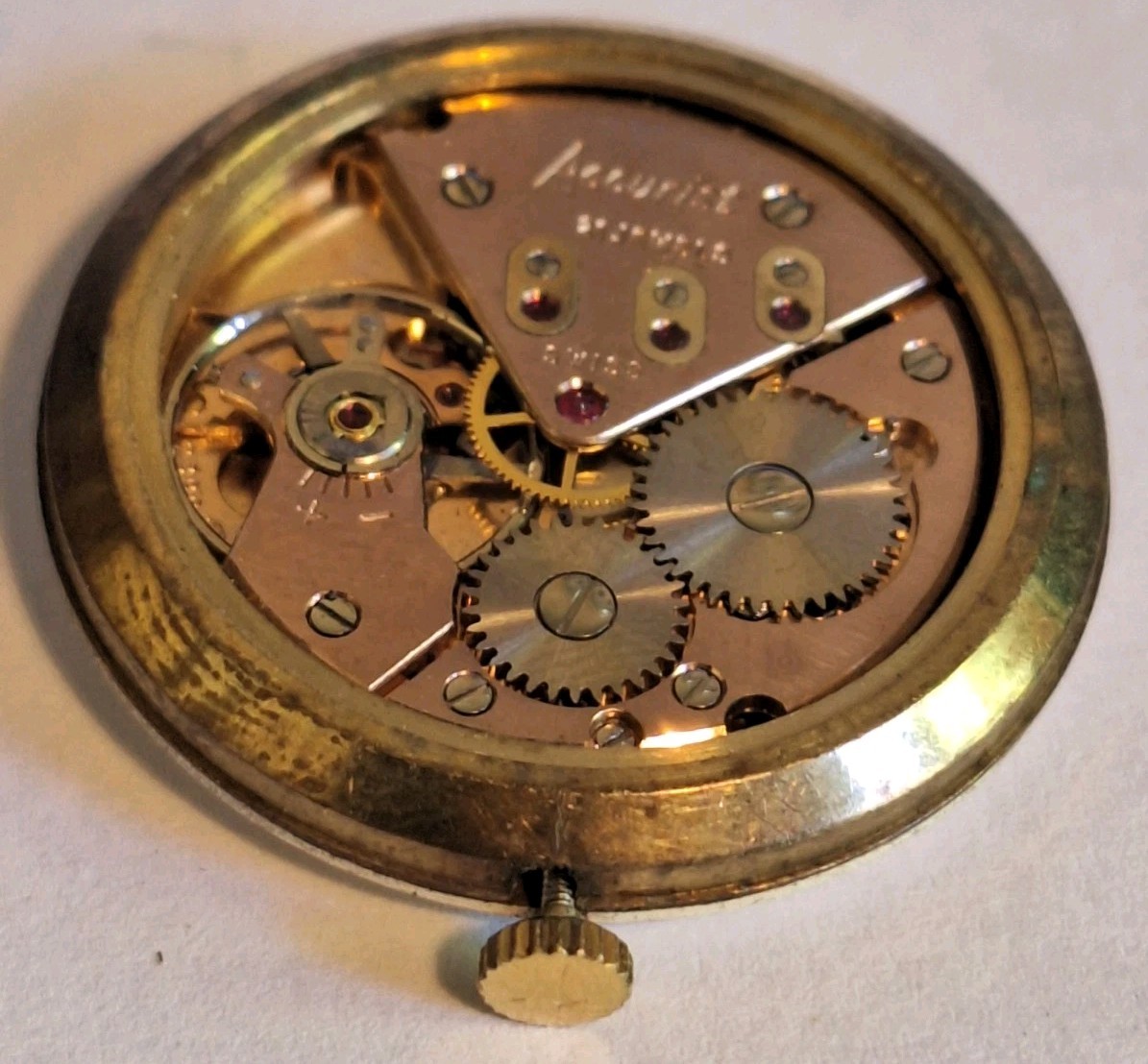 Vintage Accurist 21 Jewels Mechanical Watch Movement (Balance Is Okay)