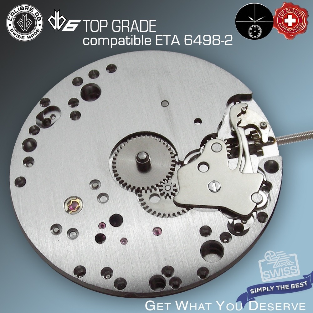 MOVEMENT CALIBRE DB6 SEMI-SKELETON- compat. ETA 6498-2 – TOP GRADE , SWISS MADE