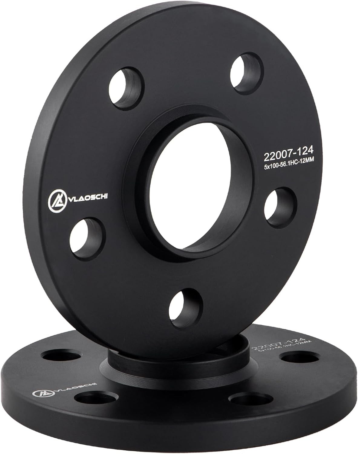 VLAOSCHI Black 5×100 Hubcentric Wheel Spacers 1/2 Inch (12mm) 56.1mm Hub Bore…