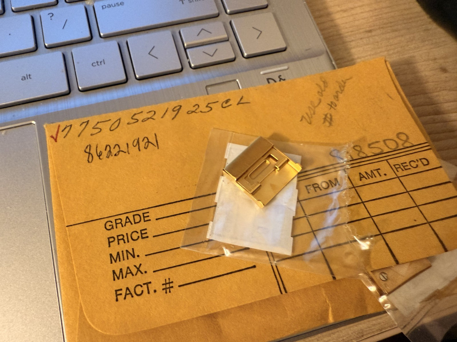 NEW VTG Vintage Seiko Lassale Watch Clasp Buckle Gold 15.65mm # 86221921