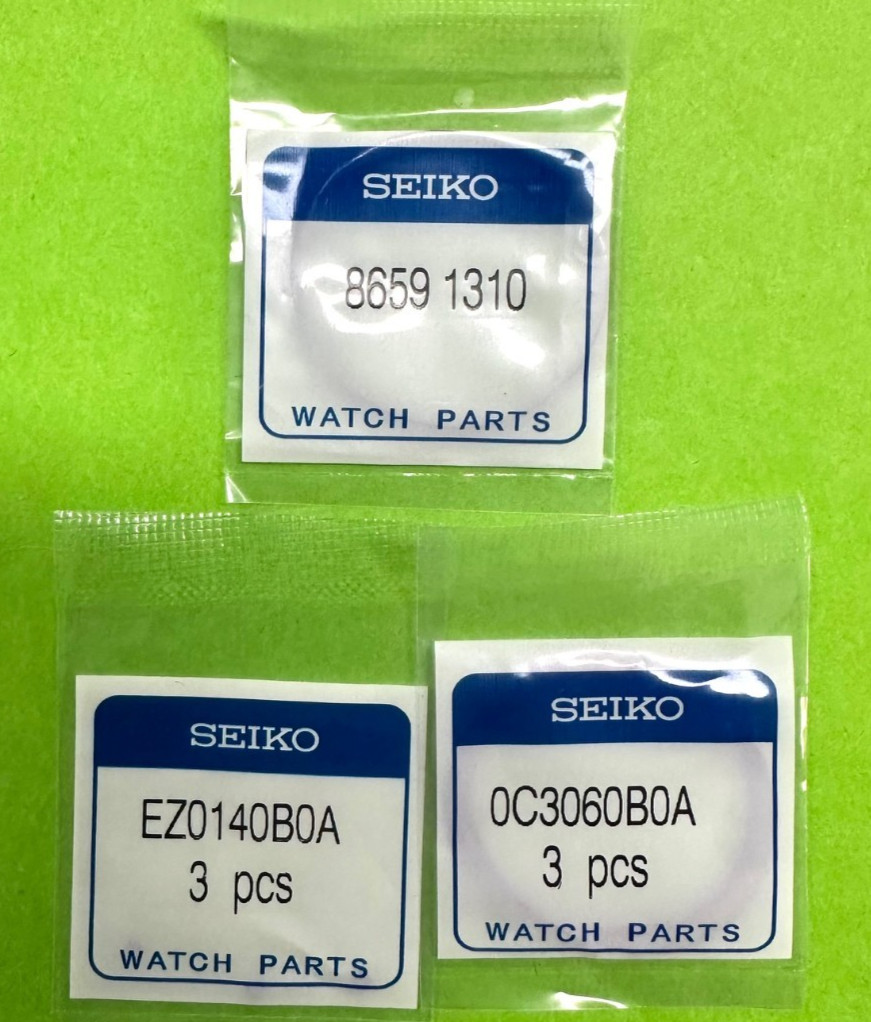 Seiko 7002-7000 Case Back Gasket , Glass Gasket , Crown & stem Gasket 1 Set Lose