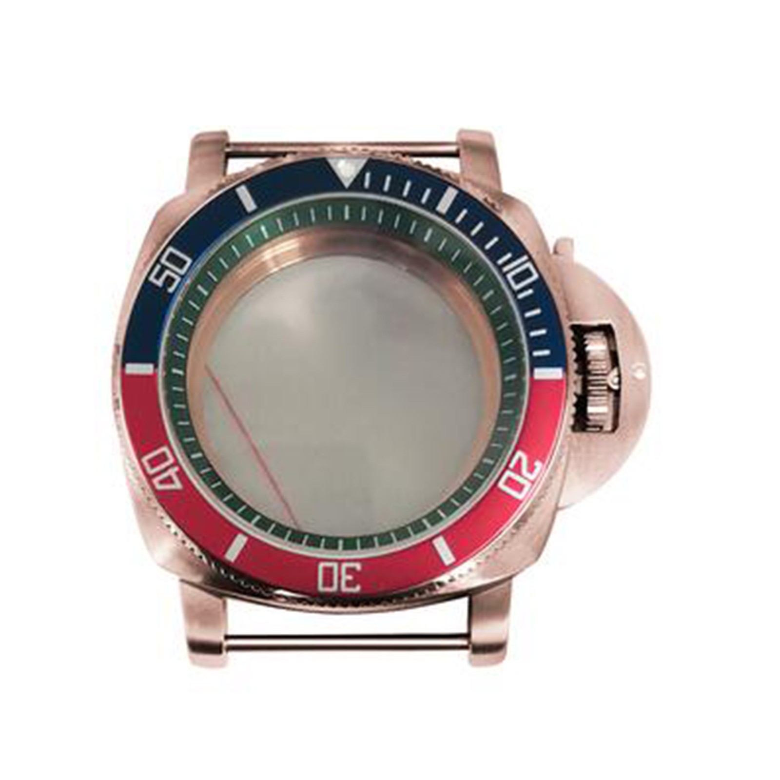 42MM Stainless Steel Watch Case Bezel Green Inner Shadow for NH35/36 Movement