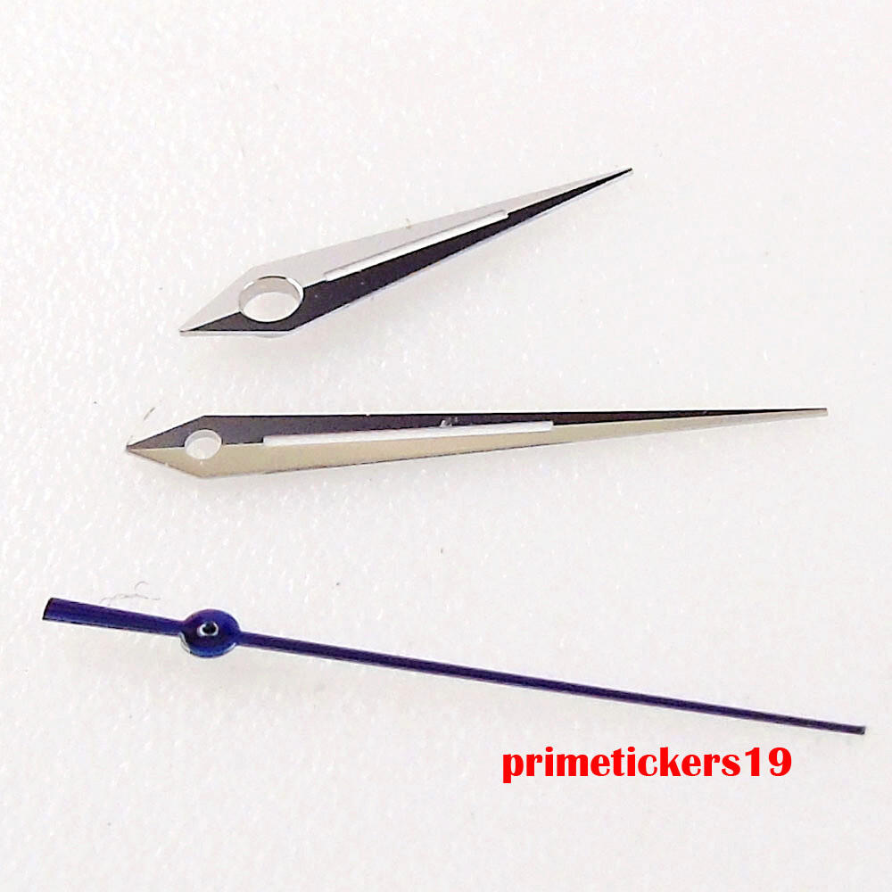 Silver Watch Hands Blue Second Pointer Fit NH35 NH36 ETA2824 PT5000 Movement