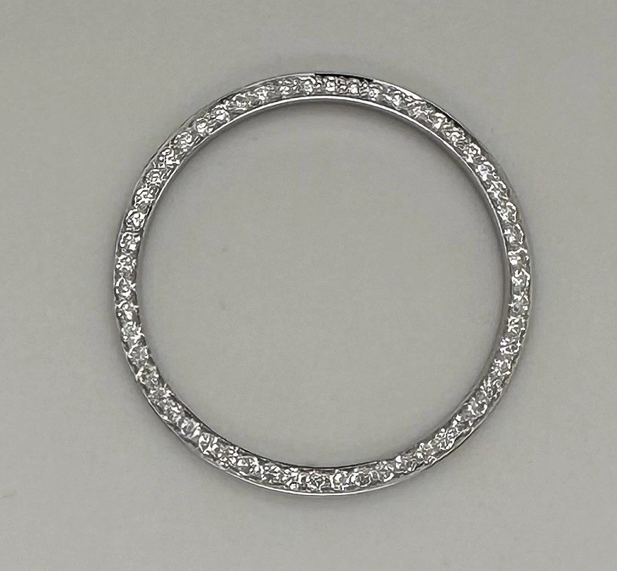 LAB GROWN Mens Date Steel Diamond Bezel For Rolex 36MM 1.10 Cts LAB GROWN Dias.
