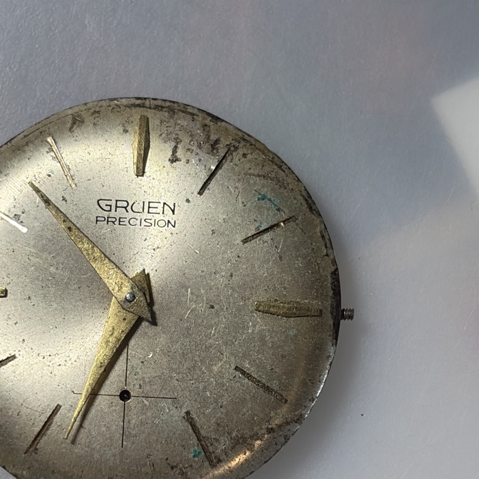 Vintage Gruen Precision 17J Swiss 510 Wrist Watch Movement Parts/Repair AS IS