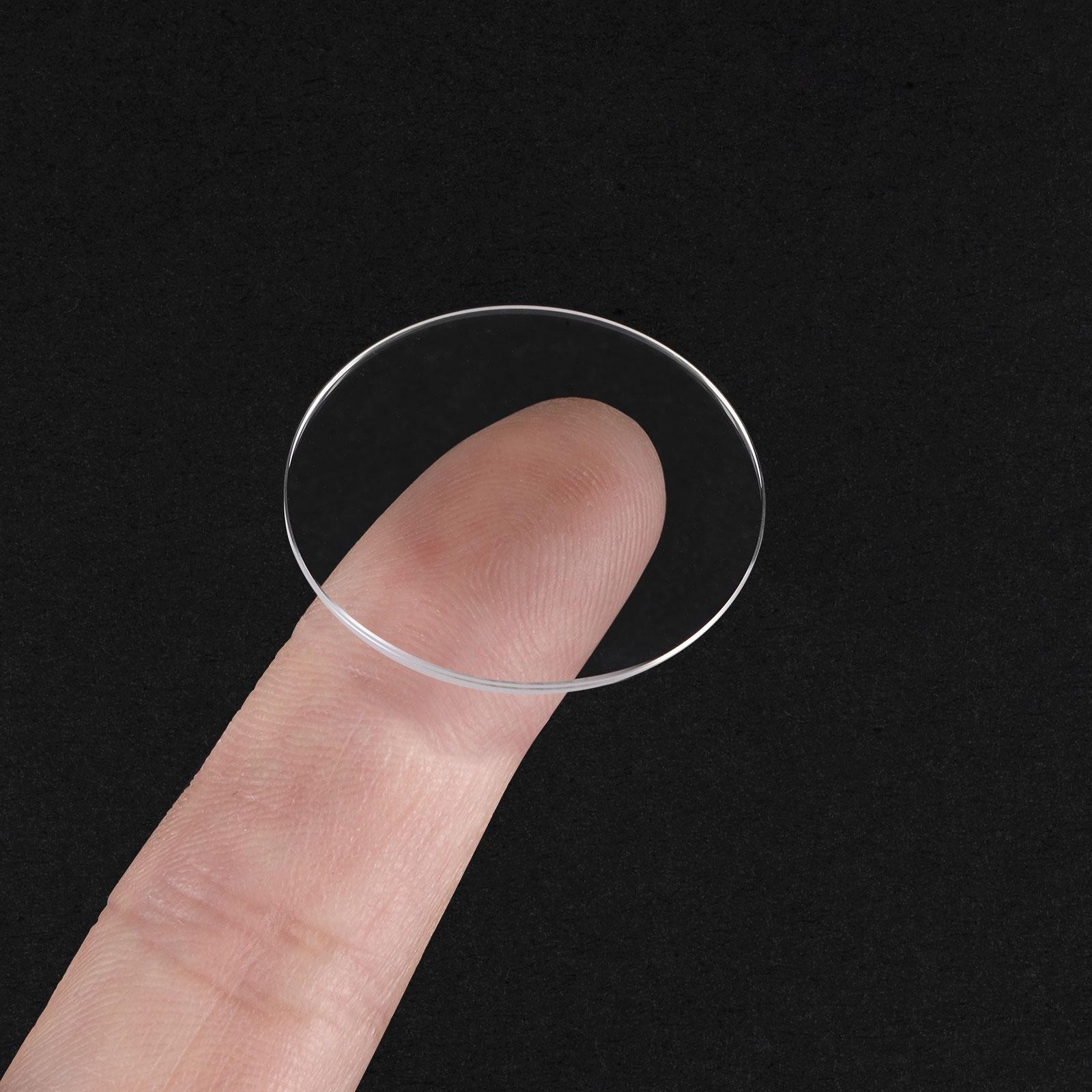 Flat Round Lens Glass Watch 32mm Dia 1.5mm Thickness, Transparent
