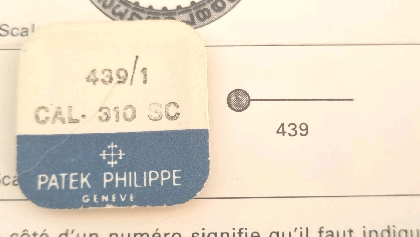PATEK PHILIPPE WATCH 310SC PART NUMBER 439/1