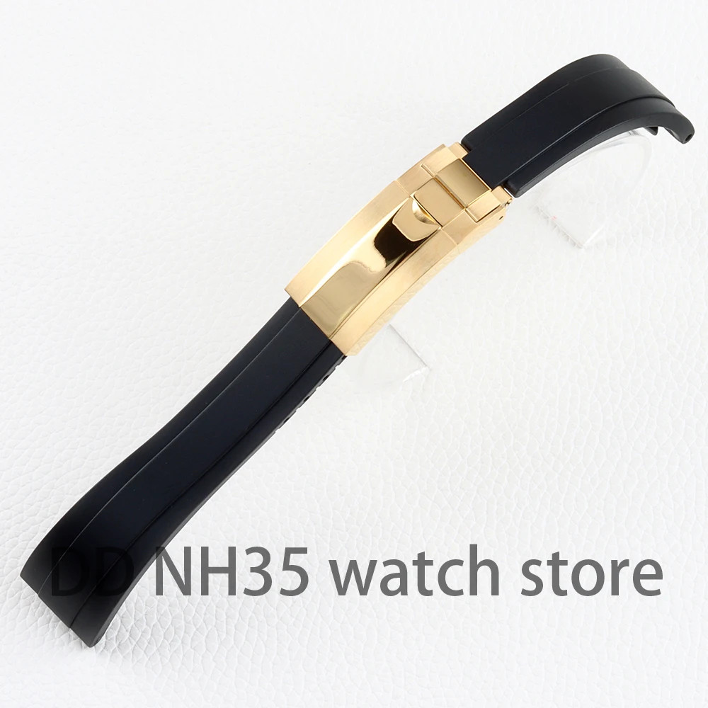 Gold Watch Case 40mm for Submariner Style NH34 NH35 NH36 movement Sapphire Glass