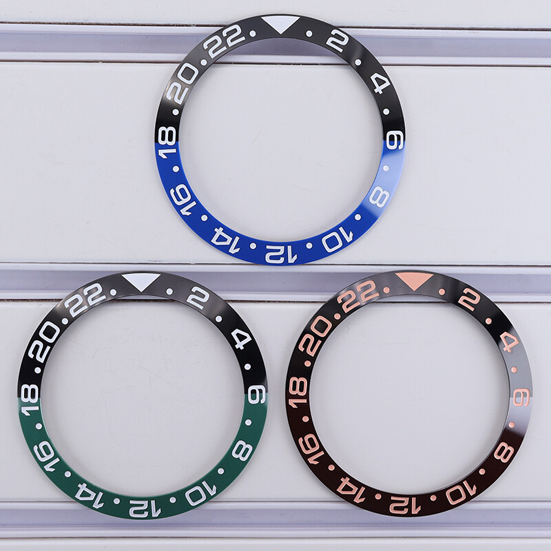 38mm X 30.7mm X 1.8mm Ceramic bezel Suitable For Modifying GMT Bicolor bicolor