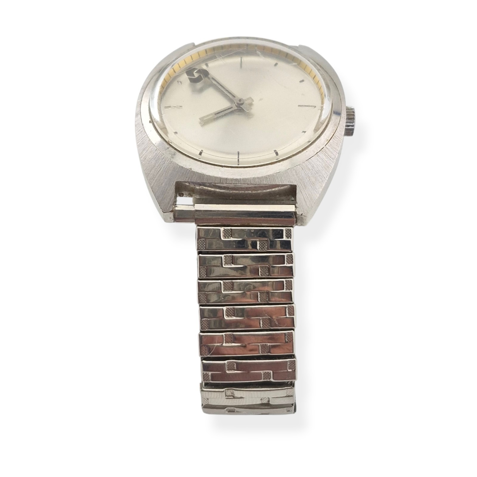 Vintage 1970s Pilex Mystery Dial Watch UT30 FE140 Moving Logo Hand RUNNING