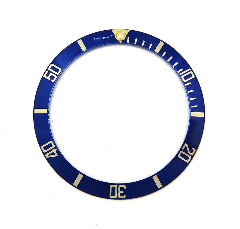 Genuine Rolex Submariner 16803 16613 16808 16618 Blue & Gold Watch Bezel Insert
