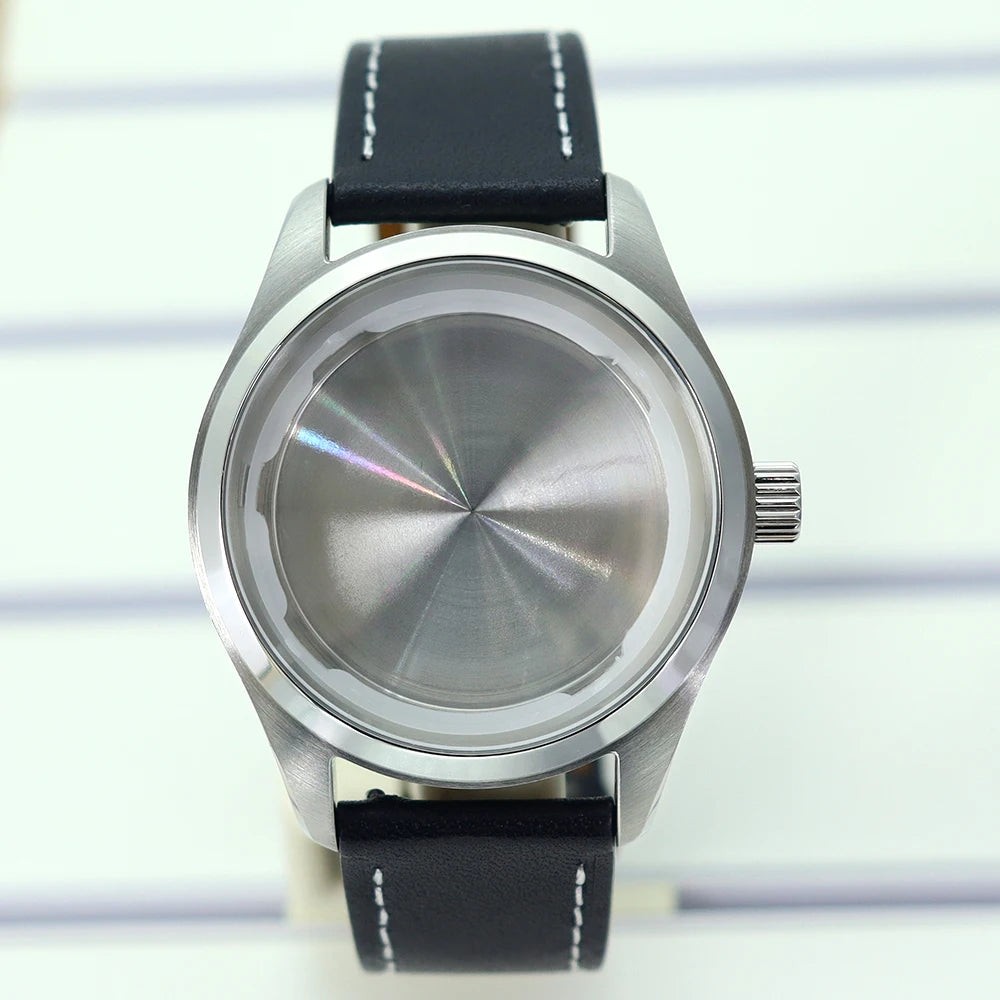 40mm Watch Cases Steel Leather Strap For NH35 NH36 NH38 Eta 2824 Waterproof