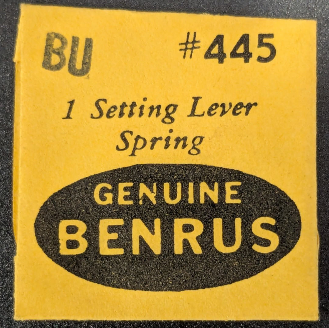 NOS Genuine BENRUS Cal. BU – Setting Lever Spring Watch Part# 445