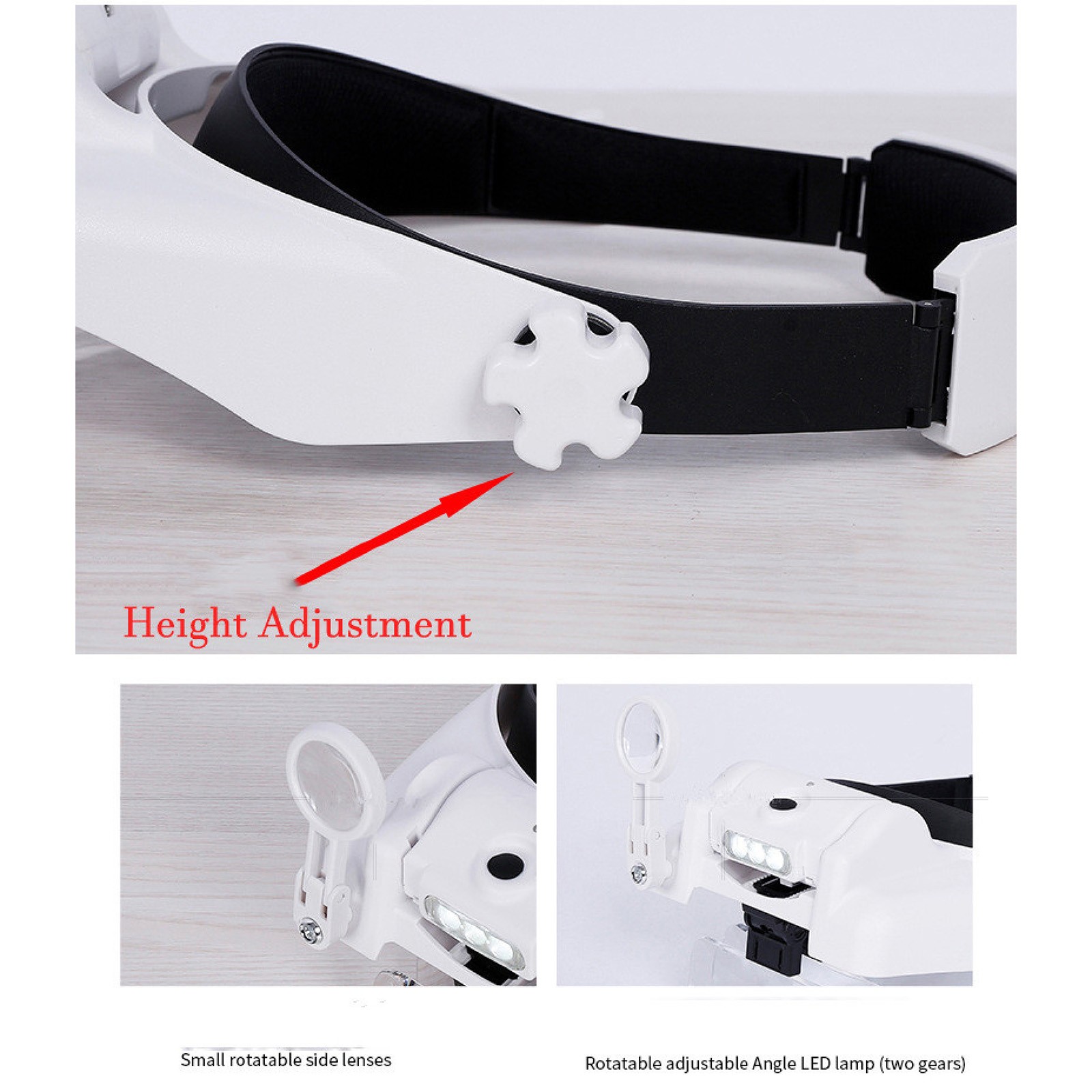 Magnifier Glass+Lens+USB Cable With LED Reading Light Magnifier Soldering Loupe