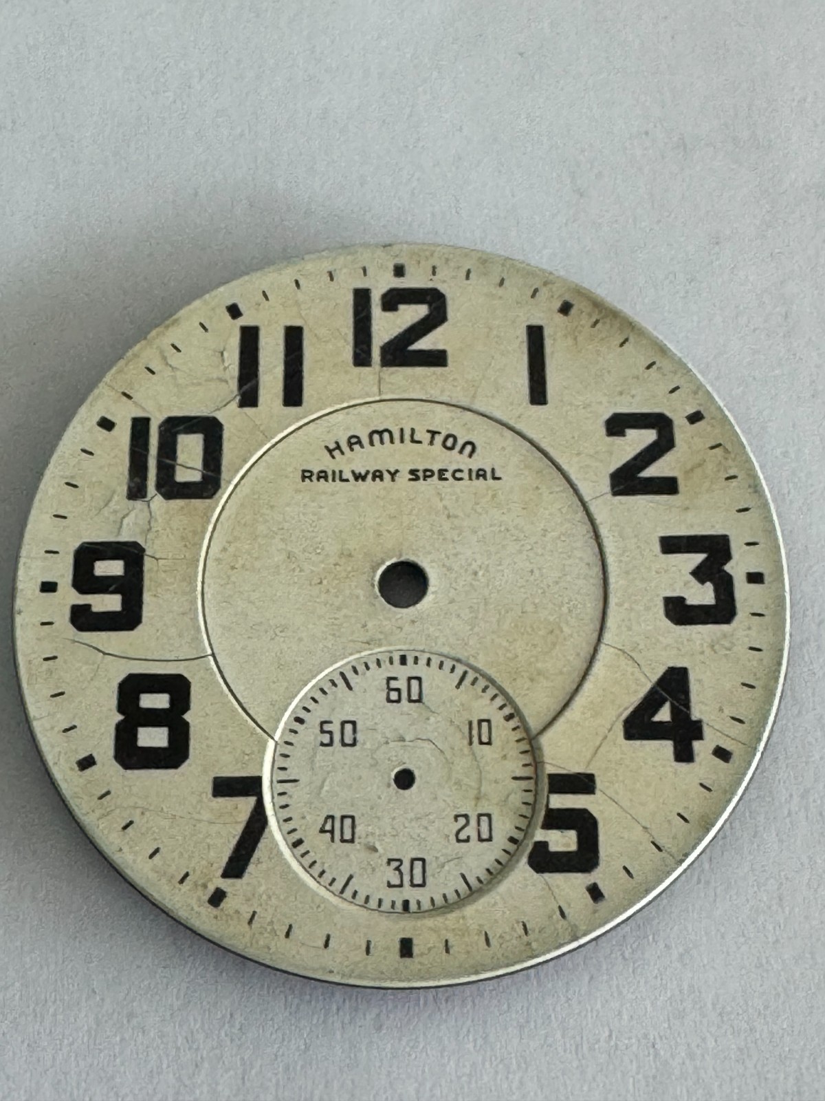 VINTAGE 16 SIZE HAMILTON 992B RAILWAY SPECIAL POCKET WATCH MELAMINE DIAL