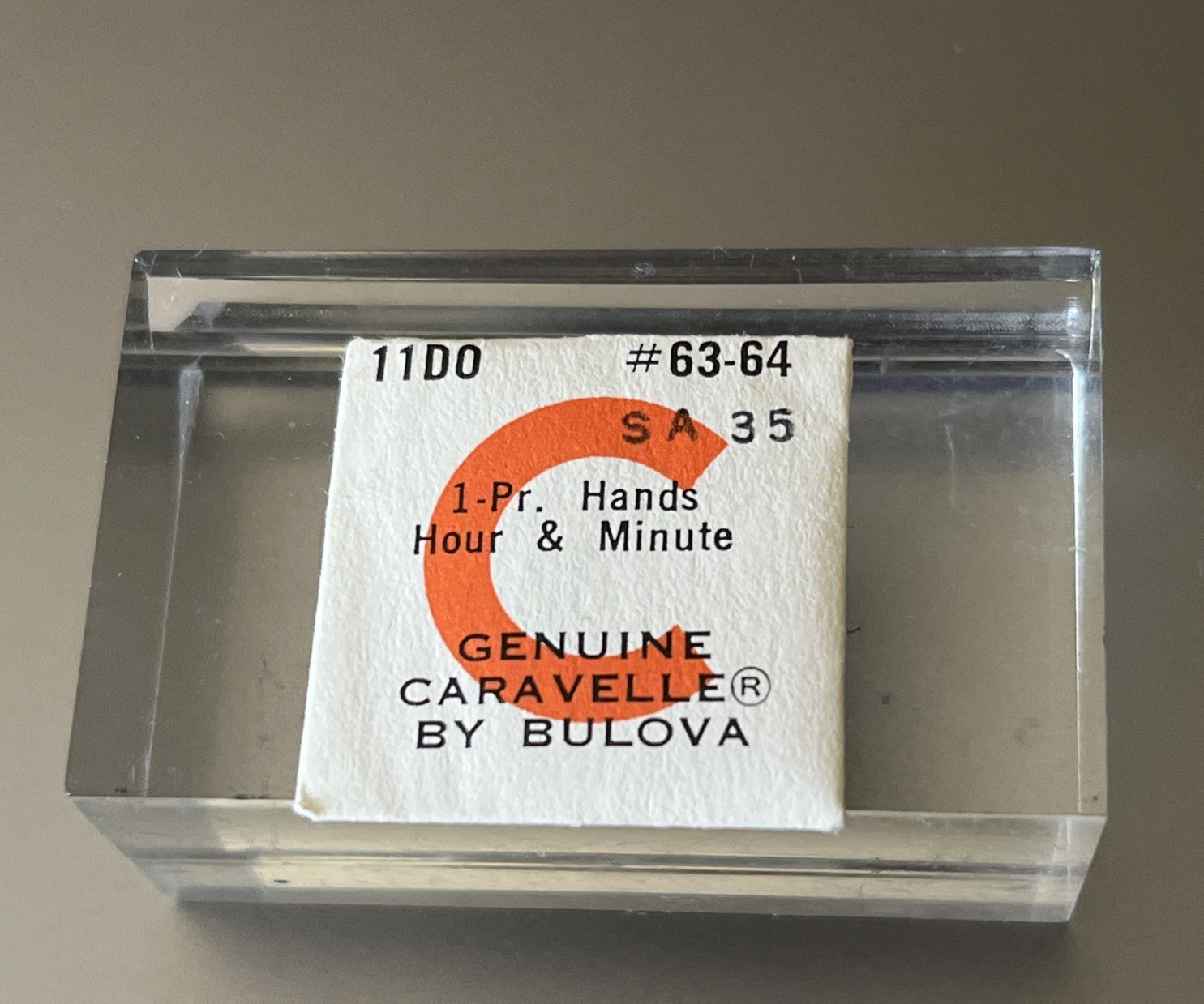 Bulova Caravelle 11DO 11D0 Watch Part #63-64 SA 35 Pair of Hands HOUR & MINUTE