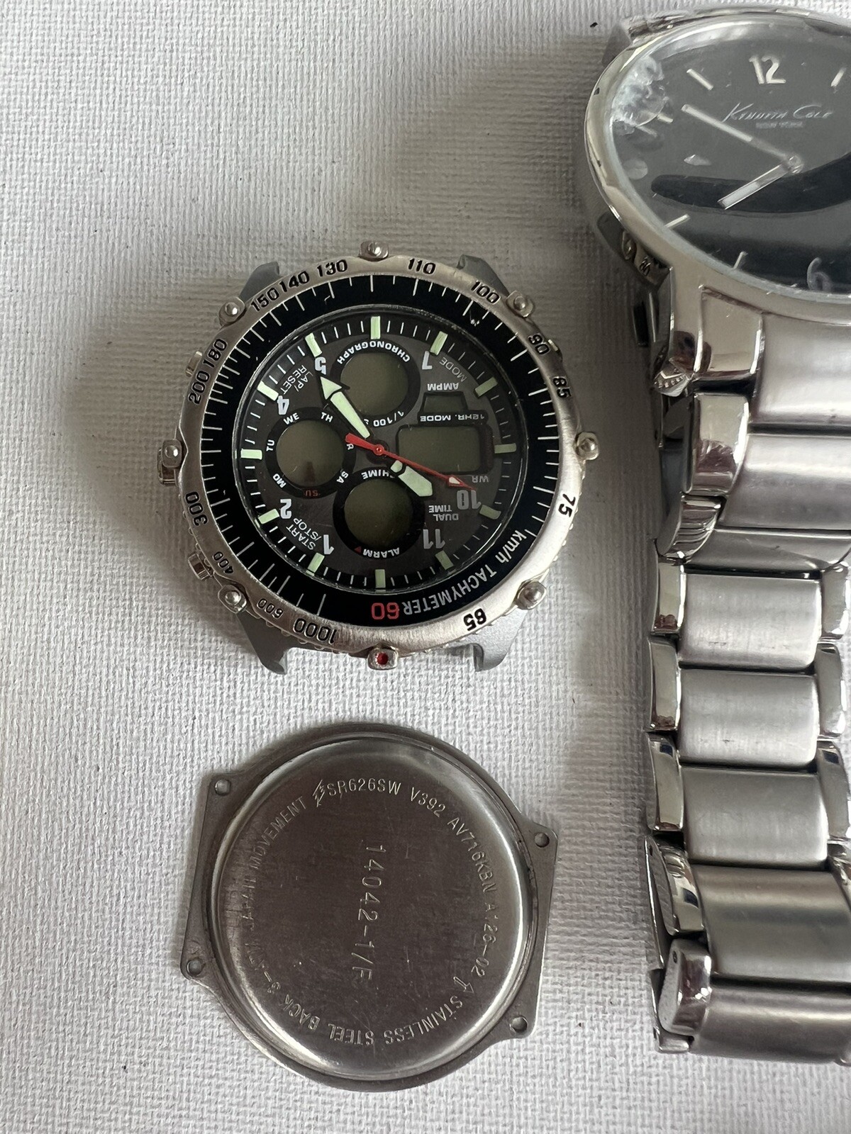 lot of watch parts six watches and four bands various brands