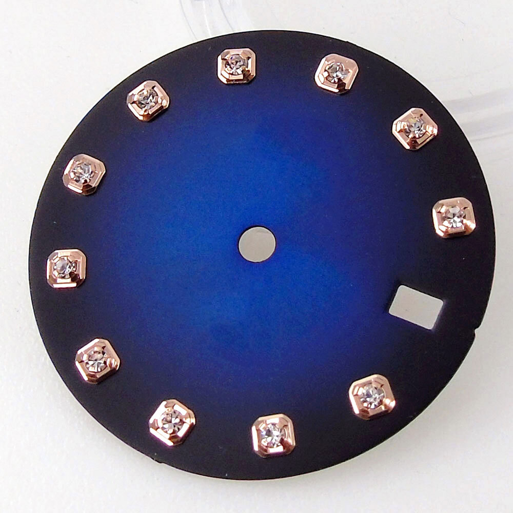 29mm Multicolor Gradient/Sunburst Watch Dial Diamond Indices Fit NH35A Movement