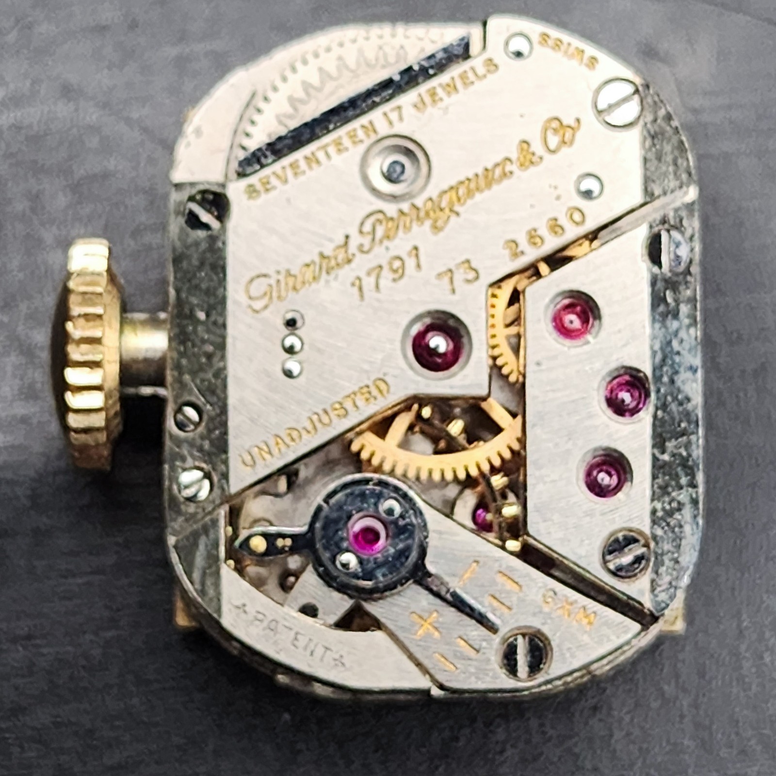 Girard Perregaux 1791 2660 Watch Mvmt Cal 73 AE 17j Running Swiss Vintage✅