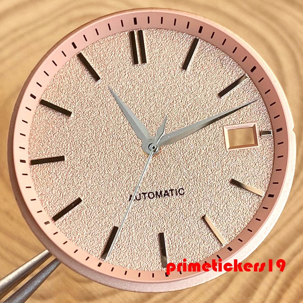33.5mm*2.84mm Watch Dial Silver Hands Set Fit NH35 Movt Date Window Matte Face