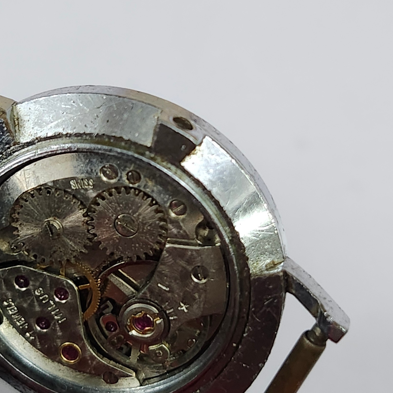 Milus 17 Jewels Manual Wind Swiss Watch Black Roman Dial – FOR REPAIR / PARTS