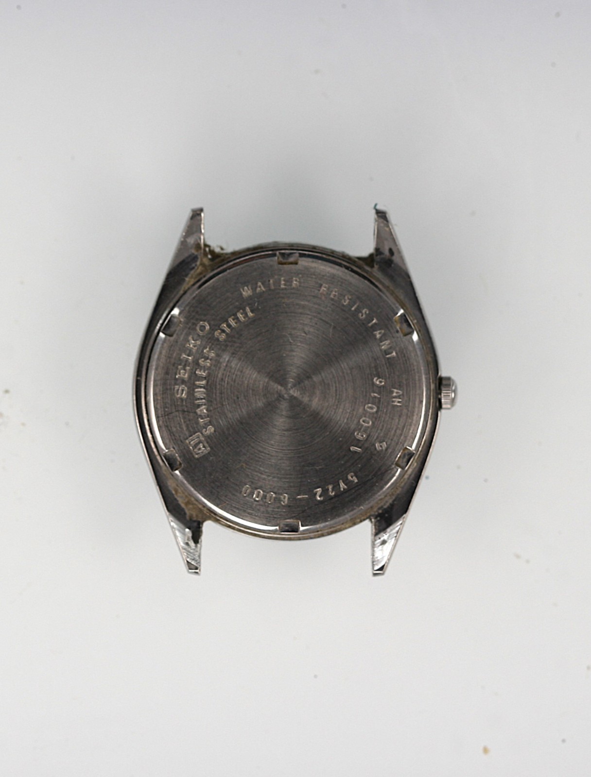 Seiko Watch Men 5Y22-6000 Water Resistant Date Stainless St Quartz NON WORKING