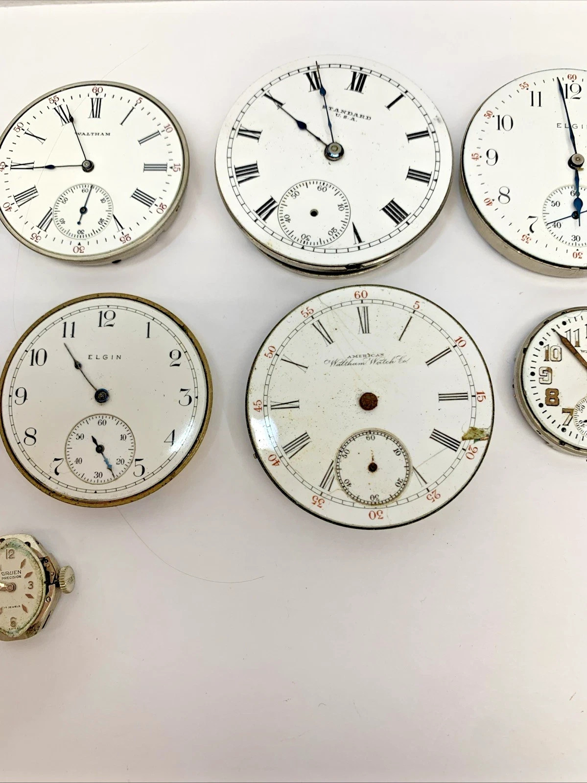 PARTS AS IS Watch Lot Pocket Watches Movements Waltham Elgin Lord