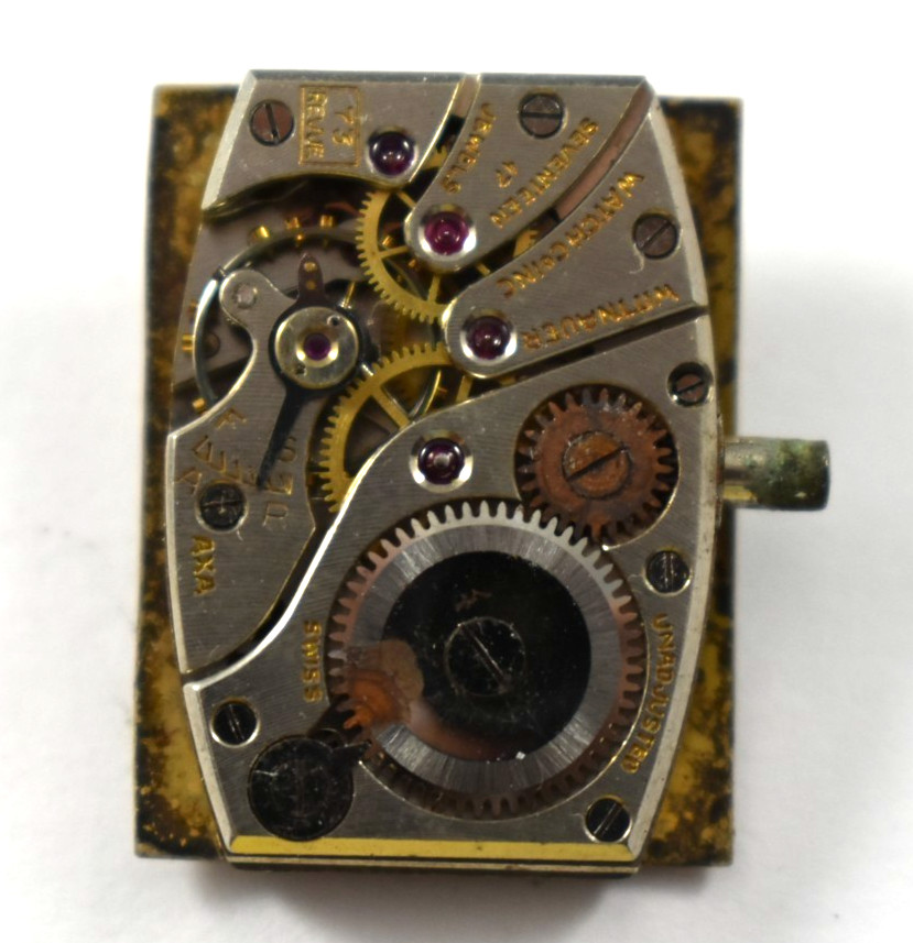 Vintage Wittnauer Revue 73 17J Wrist Watch Movement lot.t