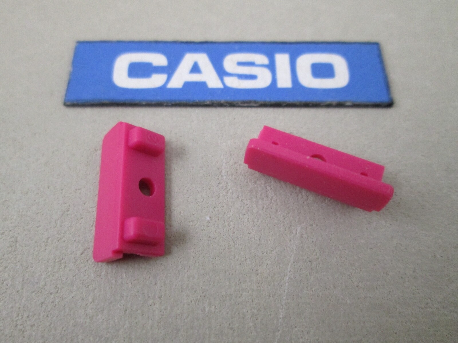 Genuine Casio G-Shock MTG-B2000PH fuschia plastic watch band end pieces X 2