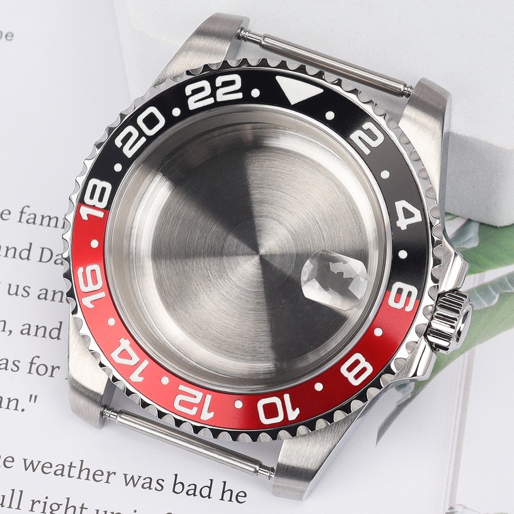 FEIYASHI Ceramic Bezel Sapphire Oyster GMT Watch Case 40mm 10ATM For Seiko NH35