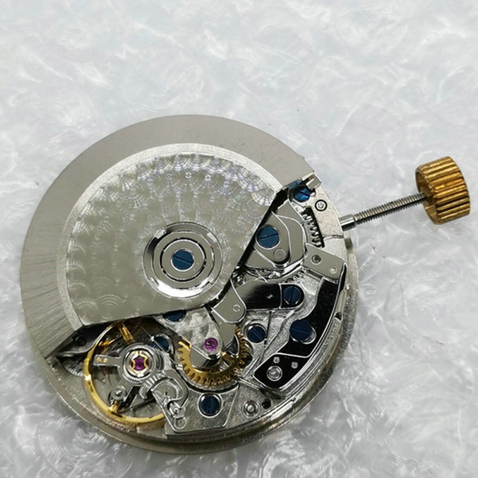For 7750 Watch Dual Calendar 6Pin Automatic Mechanical Movement white Calendar