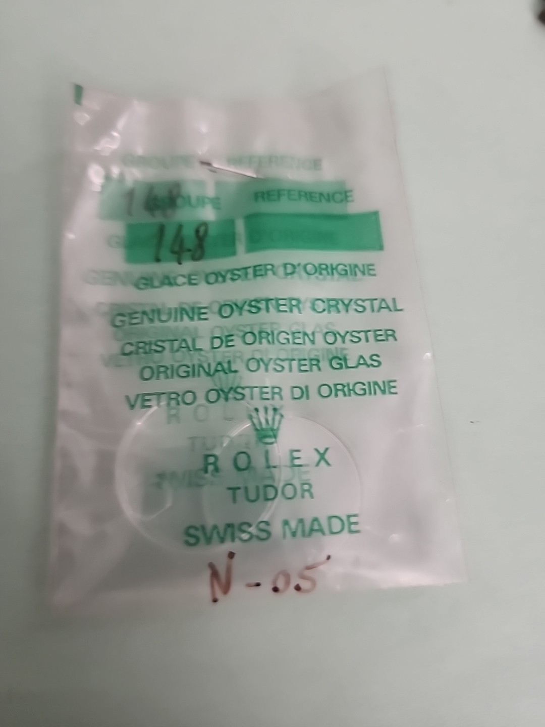 Genuine Rolex TUDOR B25 148 Acrylic CHRYSTAL Factory Sealed Package Part