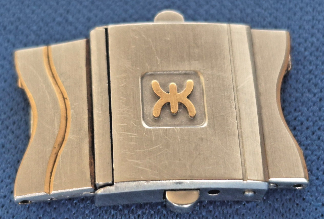 Ebel Sport Classic Wave Men Gold and Steel Watch Clasp Buckle For 15mm Band