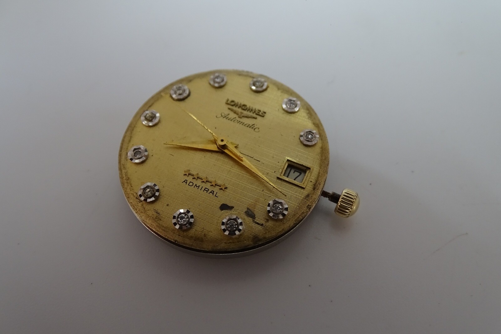 Longines Admiral Complete Movement & Diamond Dial Cal L890.2 Running Vintage