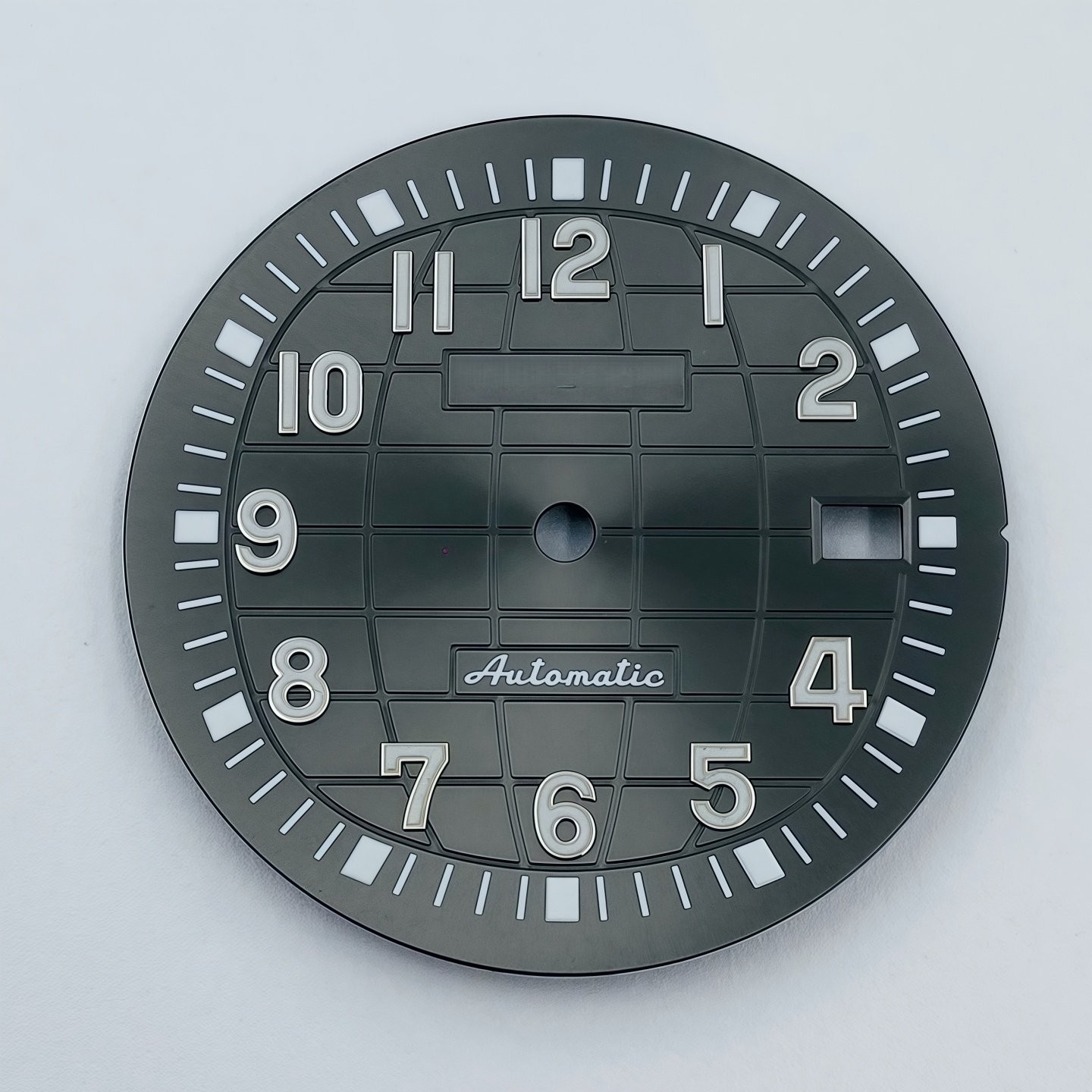 32mm Sun Pattern Watch Dial Green Luminous Date for Nh35 Nh36 Movement