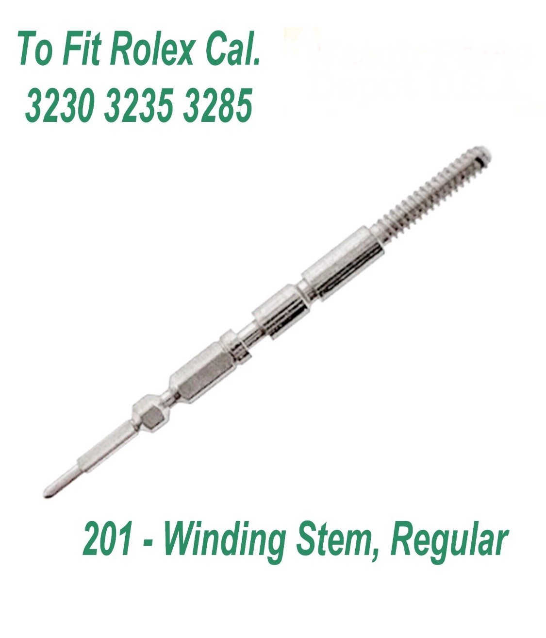 For Rolex Winding Stem for Watch Caliber 3235 3255 3285 3235-201- Length 17mm