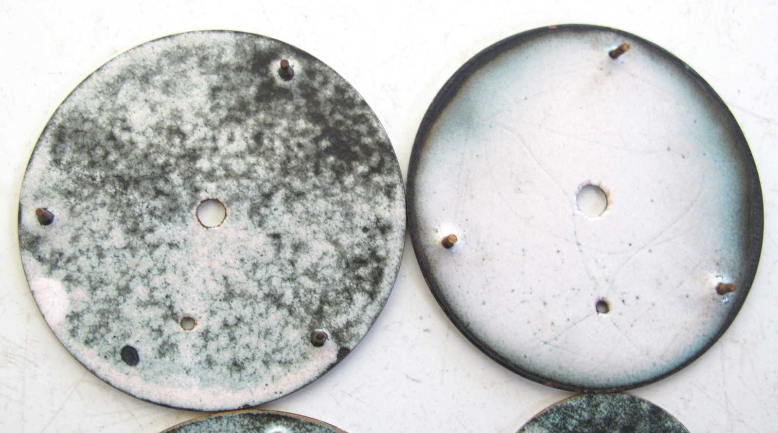 New York STANDARD Pocket Watch DIALS – Lot of 4 – Porcelain Enamel