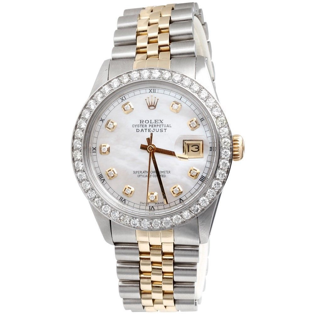 Rolex DateJust Custom Diamond Bezel to Fit 36mm Watches ONLY Round Cut 1.90 Ct.