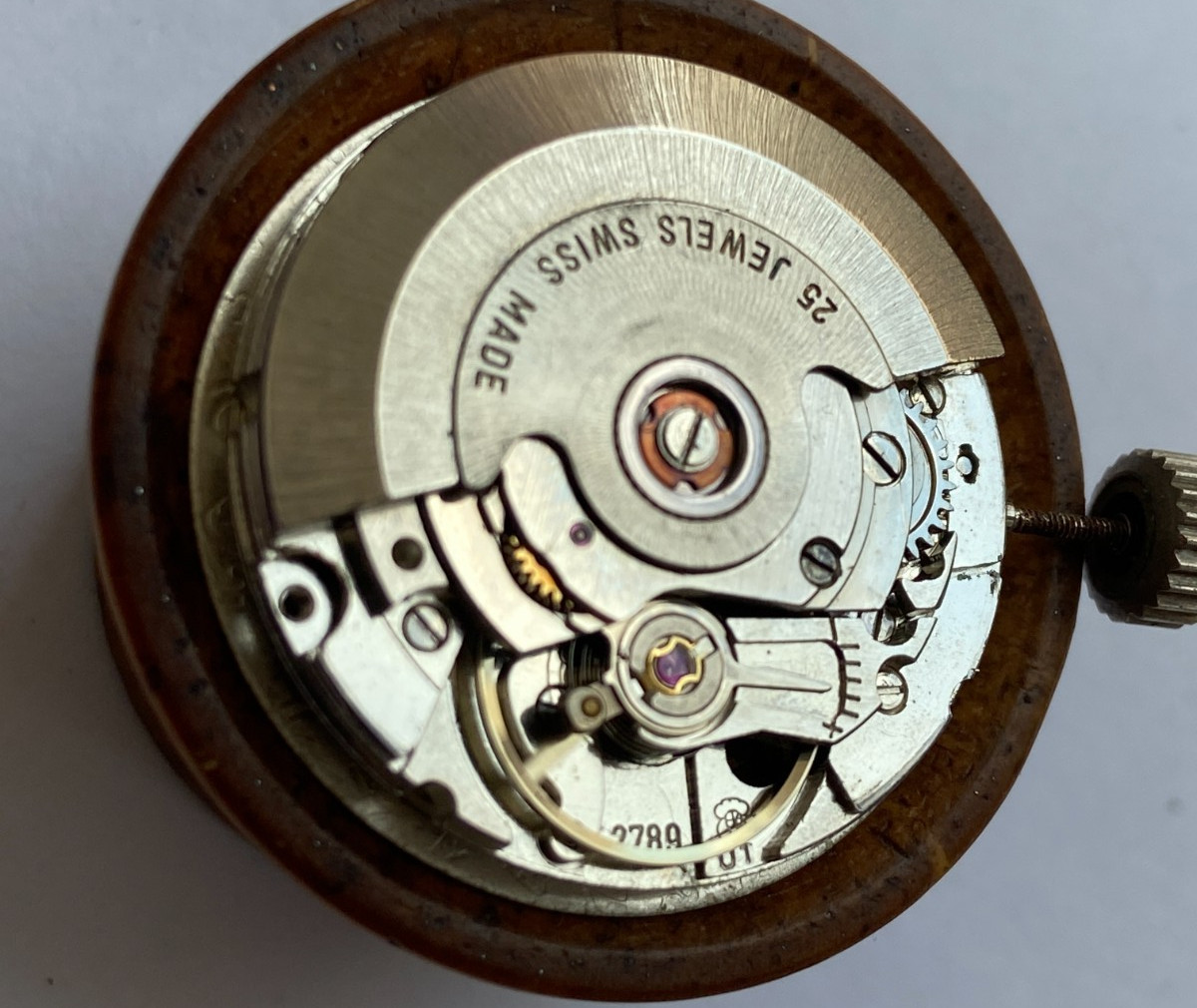 MEN WRIST WATCH FOR PARTS MOVEMENT AUTOMATIC 25 JEWELS TENOR-DORLY CAL. ETA 2789
