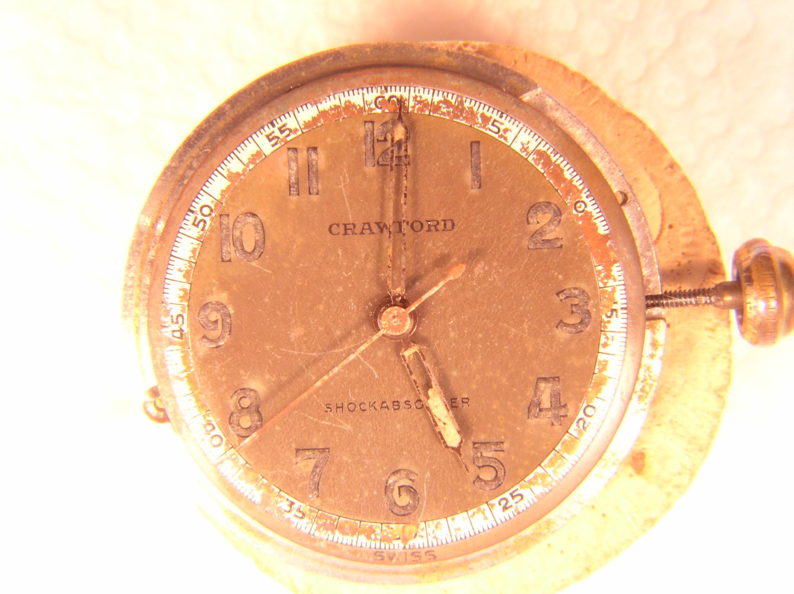 Crawford WWII Military Style Watch Movement Parts or Restoration AS 1194